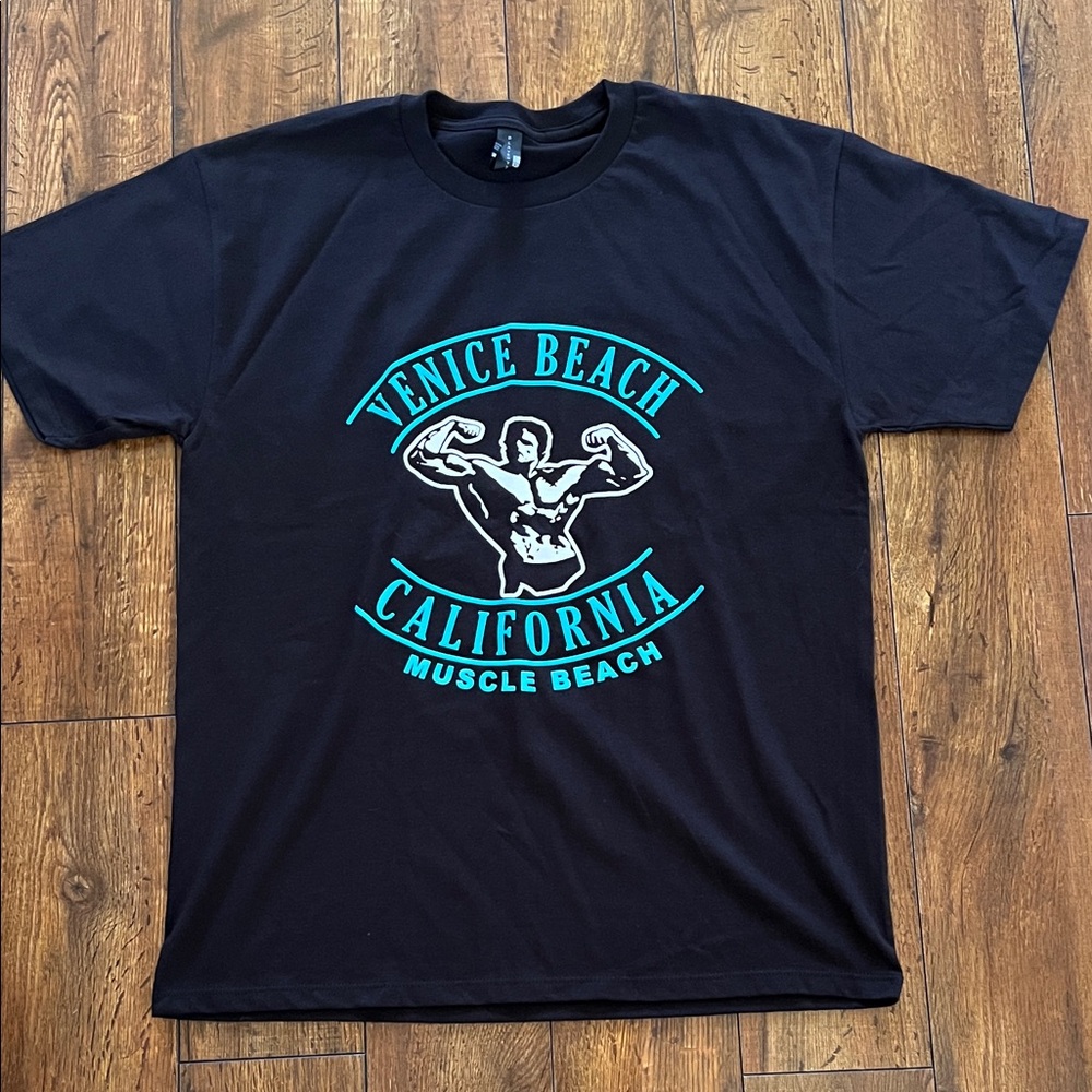 Venice Beach California Black Tee